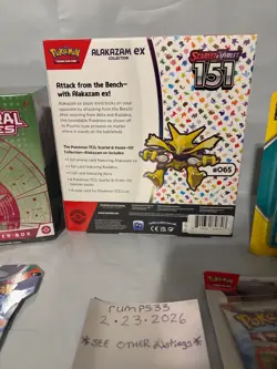 Pokemon TCG Scarlet & Violet 151 Alakazam ex Collection Box + Sealed Lot - Image 4