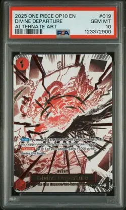 2025 One Piece DIVINE DEPARTURE #OP10-019 ALT ALTERNATE ART PSA 10 GEM MINT Eng - Image 1