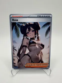 Rosa - Waifu - Goddess - DIY - Full Art - Glossy - Trainer Card - Image 1