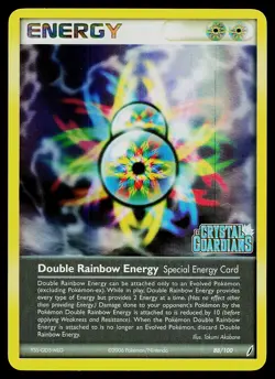 Pokemon Card - Double Rainbow Energy Crystal Guardians 88/100 Rare Reverse Holo - Image 1