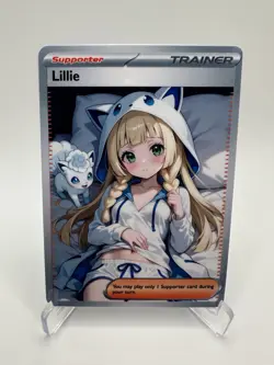 Lillie - Waifu - Goddess - DIY - Full Art - Glossy - Trainer Card - Image 1