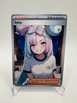 Iono - Waifu - Goddess - DIY - Full Art - Glossy - Trainer Card - Image 1