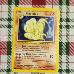 Pokemon TCG Ninetales Base Set Holo Rare Card 12/102 80 HP 1999 Wizards - Image 1