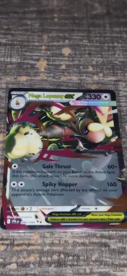 Pokemon Card Mega Lopunny EX 084/094 Me02: Phantasmal Flames Holo - Image 2