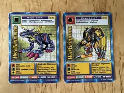 Digimon ST-84 WarGreymon & ST-85 MetalGarurumon Swedish Promo Card Rare HP - Image 1
