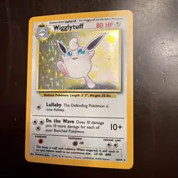 Pokemon TCG Wigglytuff Holo Unlimited Rare Card 16/64 Jungle Base Set - Image 1