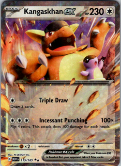 Pokemon TCG - Kangaskhan EX - 115/165 - Scarlet & Violet: 151 - NM Double Rare - Image 1