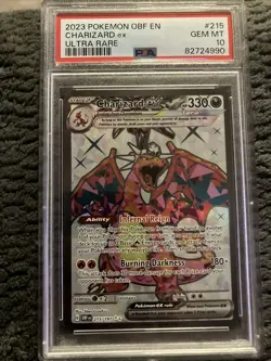 Pokemon Charizard ex 215/197 SV03: Obsidian Flames Holo PSA 10 Gem Mint - Image 1