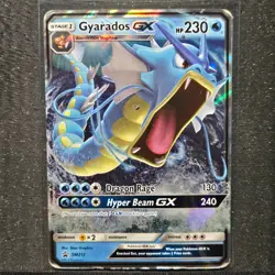 Pokemon TCG Gyarados GX SM Black Star Promo SM212 Holo Promo damaged - Image 1