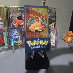2000 Topps Pokemon TV Tin Topper Jumbo #5 of 5 Charizard Series 2 Animation - Image 1