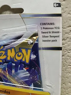 Pokemon Silver Tempest CheckLane Blister Booster Pack Black Star Promo Cranidos - Image 3