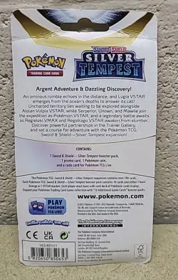 Pokemon Silver Tempest CheckLane Blister Booster Pack Black Star Promo Cranidos - Image 5