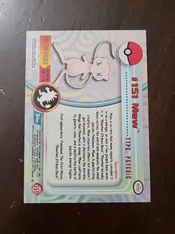 MP! 2000 Pokemon MEW #151 Topps Blue Logo TV Animation Series 3 - Image 4