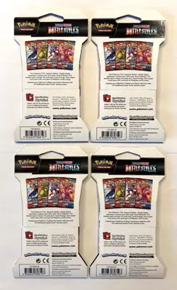 POKEMON SWSH05 BATTLE STYLES 4X SLEEVED BOOSTER PACKS ALL ART TYRANITAR U 🐉 - Image 2