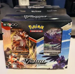 Pokemon TCG: Lycanroc vs. Corviknight V-Battle Decks Double Pack NEW & SEALED - Image 1
