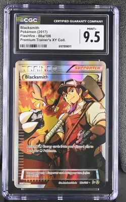 CGC 9.5 Mint+ Blacksmith 88a/106 Premium Trainer's XY Collection Pokemon - Image 1