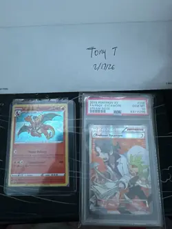 Professor Sycamore Full Art Pokemon Card PSA 10 & Sealed Special Delivery Zard - Image 1