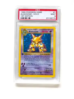 Alakazam - 1/102 - Base Set 1st Edition PSA 9 Pokemon card (MINT) - Image 1
