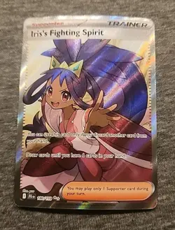 Pokemon TCG Iris's Fighting Spirit Holo Card 180/159, Journey Together - Image 1