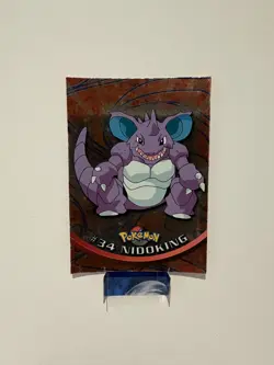 Nidoking Holo Blue Logo Topps Pokemon Card LP - Image 1
