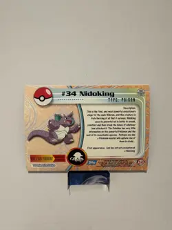 Nidoking Holo Blue Logo Topps Pokemon Card LP - Image 2