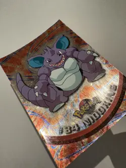 Nidoking Holo Blue Logo Topps Pokemon Card LP - Image 3