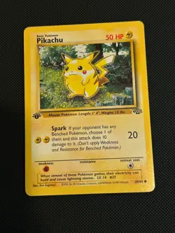 Pikachu 60/64 1st Edition Jungle 1999 English Pokemon Card LP Excellent - Image 1
