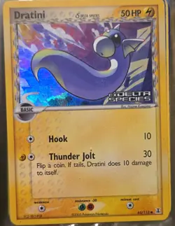 Pokemon TCG Dratini EX Delta Species 65/113 Reverse Holo Common English Card - Image 1