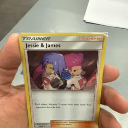 Pokemon Card Jessie and James 58/68 Hidden Fates Reverse Holo NM - Image 1