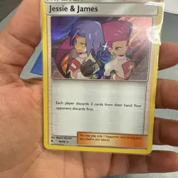 Pokemon Card Jessie and James 58/68 Hidden Fates Reverse Holo NM - Image 4