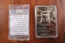 Burger King Pokemon 23K Gold-Plated PIKACHU Trading Card (1999) w/ CERTIFICATE - Image 4