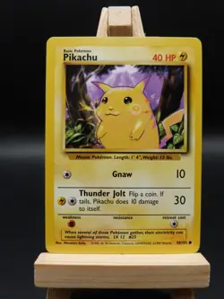 Pokemon Common Card : Pikachu 58/102 (Base Set) - Image 1