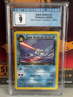Pokemon Dark Golduck Team Rocket 1st Edition Rare CGC 9 60 HP Card 37/82 English - Image 1