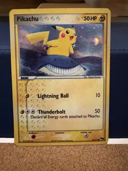 Pikachu 12/17 Pop Series 5 Holo Inverted Back Error Pokemon Card LP-MP - Image 1