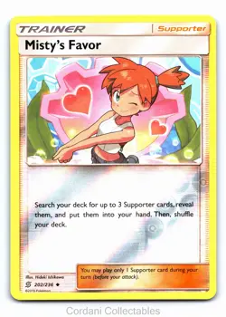Misty's Favour 202/236 - Unified Minds - Reverse Holo Pokemon Card - Near Mint - Image 1