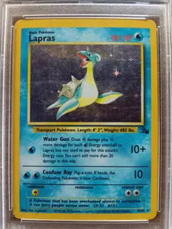 Pokemon TCG Lapras Fossil Holo Rare 10/62 PSA 4 1999 Card Stock Ken Sugimori - Image 2