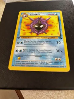 Cloyster Fossil 1st Edition 32/62 WOTC Vintage 1999 Pokemon Card - Image 2