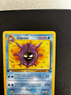 Cloyster Fossil 1st Edition 32/62 WOTC Vintage 1999 Pokemon Card - Image 3