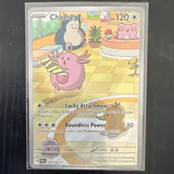 Pokemon Chansey Full Art Illustration Rare Holo TCG Card HP 120 187/167 Basic - Image 1