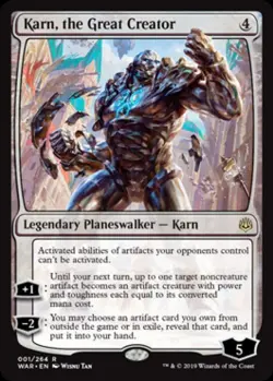 MTG English Karn, the Great Creator NM Normal War of the Spark - Image 1