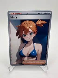 Misty - Waifu - Goddess - DIY - Full Art - Glossy - Trainer Card - Image 1