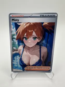 Misty - Waifu - Goddess - DIY - Full Art - Glossy - Trainer Card - Image 1