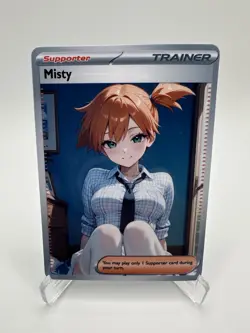Misty - Waifu - Goddess - DIY - Full Art - Glossy - Trainer Card - Image 1