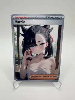 Marnie - Waifu - Goddess - DIY - Full Art - Glossy - Trainer Card - Image 1