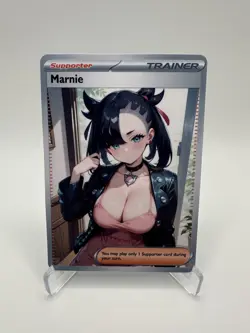 Marnie - Waifu - Goddess - DIY - Full Art - Glossy - Trainer Card - Image 1
