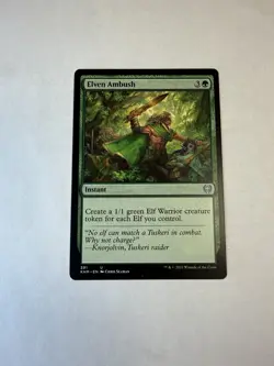 Elven Ambush LP Kaldheim Magic The Gathering Mtg Lightly Played Green Instant - Image 1