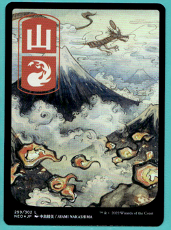 JP FULL ART FOIL MOUNTAIN KAMIGAWA: NEON DYNASTY MTG 299 - Image 1