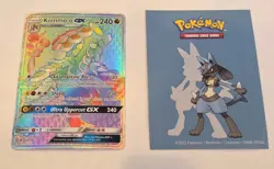 Pokemon Card Kommo-o GX 159/145 Guardians Rising Rainbow Rare Played - Image 5