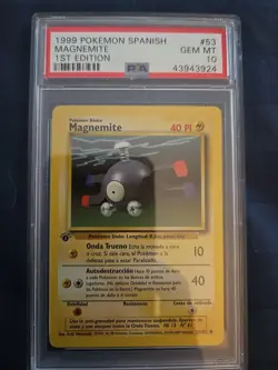 Magnemite 1st Edition 1999 Spanish Pokemon PSA 10 - Image 1