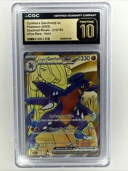 2025 Pokemon Destined Rivals Cynthia's Garchomp ex Pristine #215/182 CGC 10 - Image 1